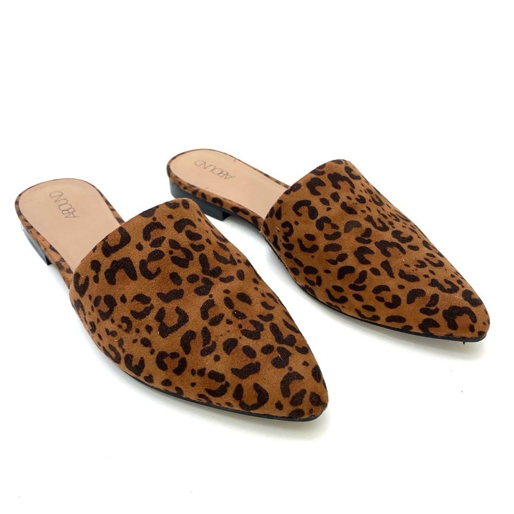 Abound Women’s Amelya Leopard Print Pointed Toe Slides